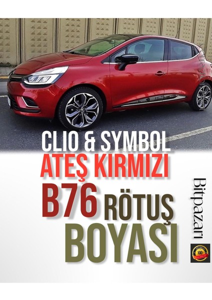 Renault Clio 2011 - B76 Alev Kırmızı - Profesyonel Rötuş Boyası - 20 ml