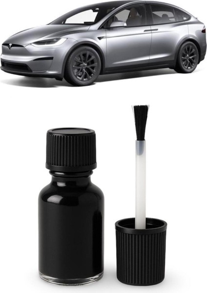Tesla Lunar Silver Metallic PN02 Orjinal Oto Rötuş Boyası 28ML Fırçalı Şişe Seti