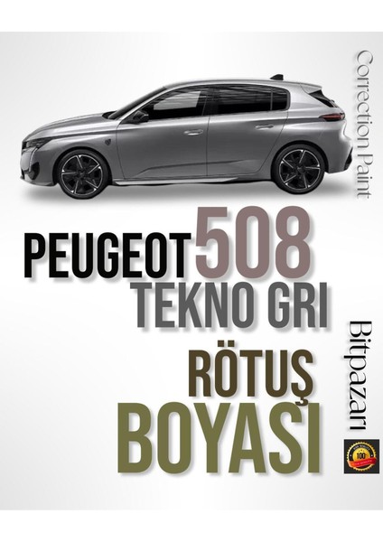 Peugeot 508 Tekno Gri - Kca - Çizik Giderici Fırçalı Rötuş Boyası 20 ml