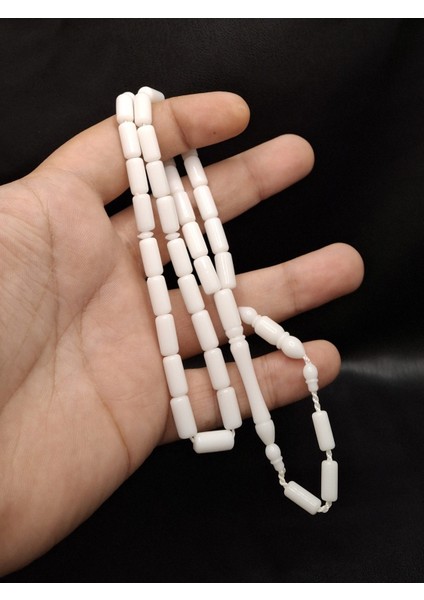 Beyaz Renk Kesme Kesim Sistemli Toz Kehribar Tesbih fiyatları