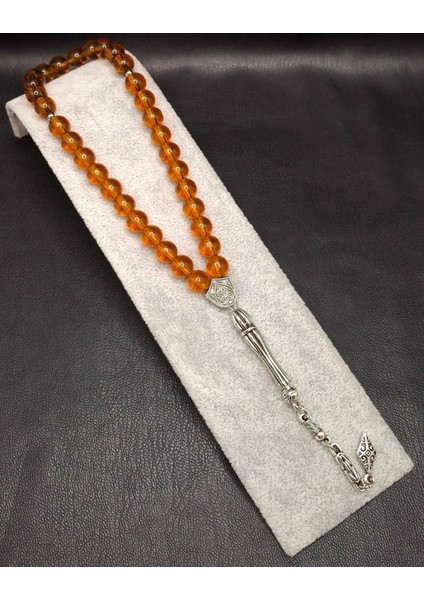 Bal Rengi Doğal Cam Tesbih