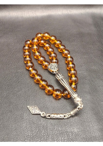 Bal Rengi Doğal Cam Tesbih modelleri