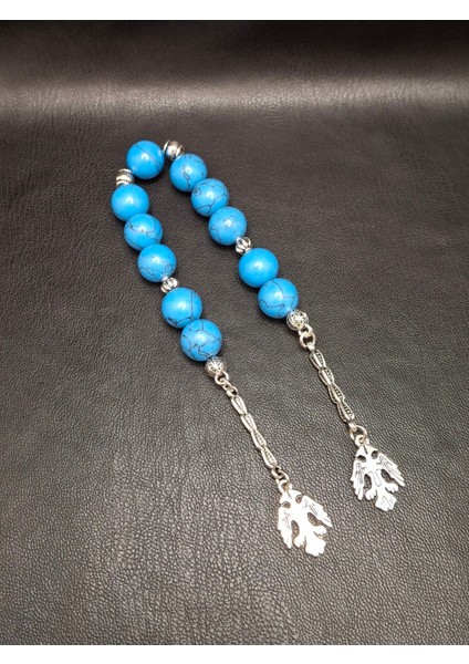 11'li Zaza Model Mavi Doğal Taş Havlit Tesbih modelleri