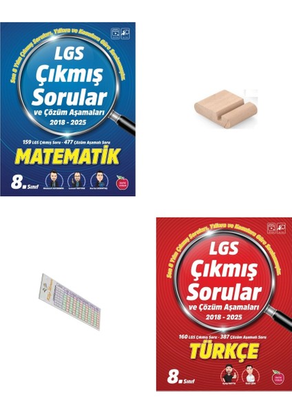 Lgs Çıkmış Sorular ve Çözüm Aşamaları 2018-2025 (Türkçe Matematik ) +Telefon Tutucu+Çözüm Ayr