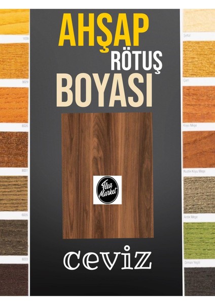 Ahşap Rötuş Boyası - Ceviz - 25ML , Fırçalı Cam Şişede