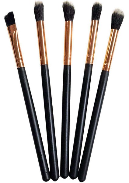Profesyonel 5'li Makyaj Fırça Seti Siyah