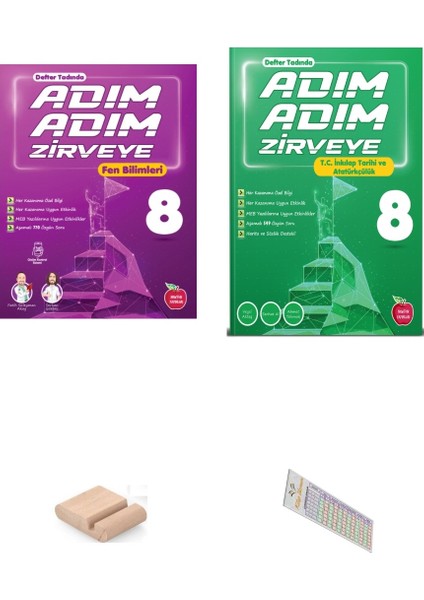 8.sınıf Adım Adım Zirveye Inkilap Fen Bilimleri Soru Bankası 2026 Lgs +Telefon Tutucu+Çözüm Ayracı