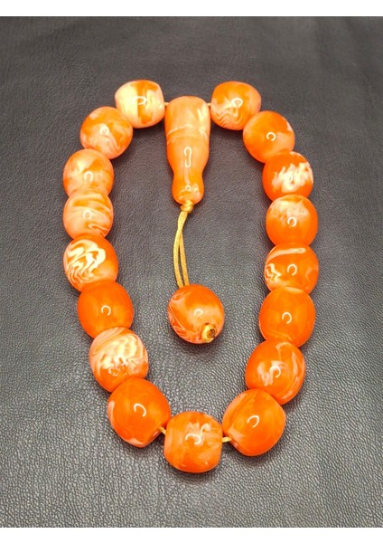 Büyük Boy Özel Model Turuncu Beyaz Efe Maskot Model Toz Kehribar Tesbih modelleri