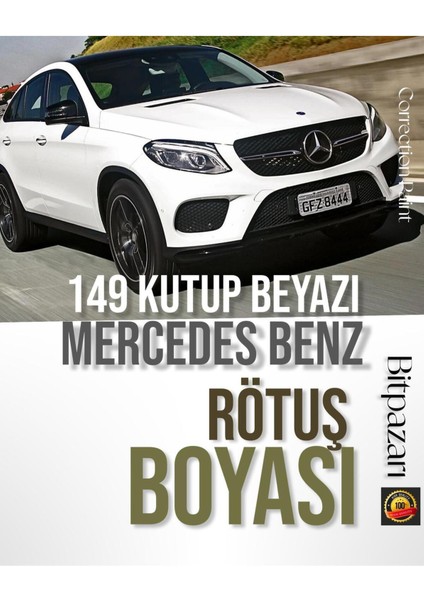 Mercedes MB149 Kutup Beyazı Rötuş Boyası - A, B, C, Cla, E, Gla, Glc, G, Glb, Eqc, Amg-Gt, Eqs, Cls