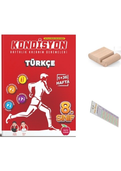 8.sınıf Kondisyon Haftalık Türkçe Kazanım Denemeleri 2026 Lgs +Telefon Tutucu+Çözüm Ayracı