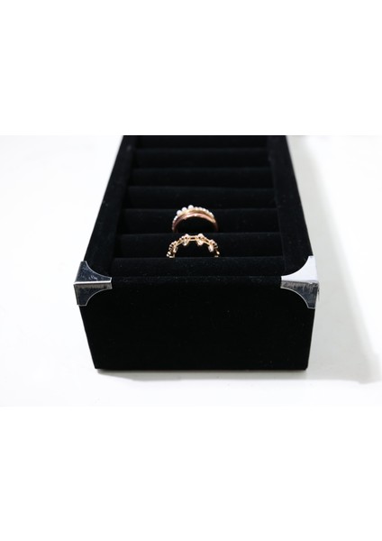 Siyah Kadife Kumaş Kaplama Rulo Yüzük Tablası fiyatları