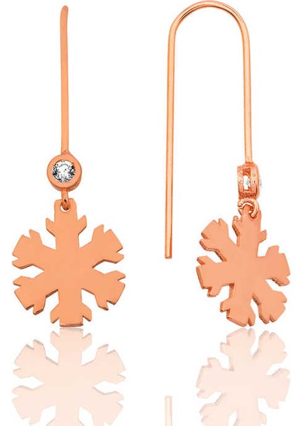 925 Ayar Gümüş Kar Tanesi Küpe EA1160168 (292292)