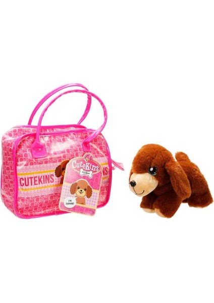 50585 Cutekins Taşıma Çantalı Peluş Köpek -Sunman