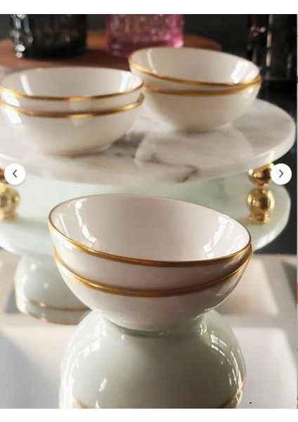 Fine Living Anka Yaldızlı Hurmalık- Çerezlik-Kahvaltılık - Sosluk-6lı Kase Set