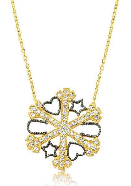 925 Ayar Gümüş Kar Tanesi Şans Kadın Gümüş Kolye PT2610036 (292292)