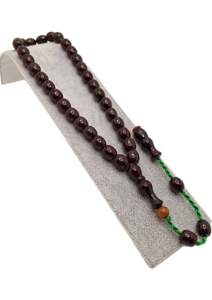 Fıçı Kesim Çubuk Sıkma Kehribar Tesbih