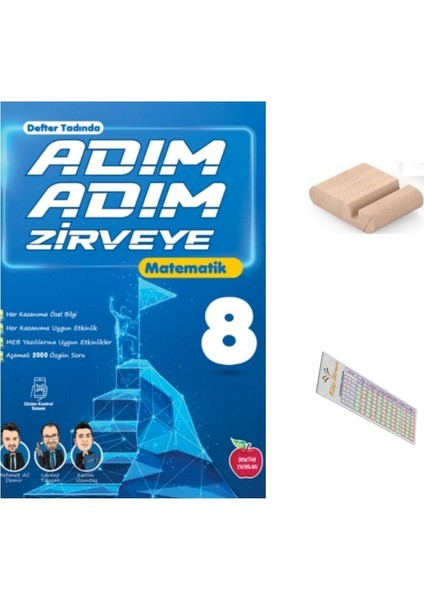 8.sınıf Adım Adım Zirveye Matematik Soru Bankası 2026 Lgs +Telefon Tutucu+Çözüm Ayracı