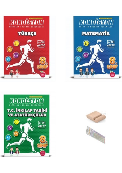 8.sınıf Kondisyon Haftalık Türkçe Matematik Inkilap Kazanım Denemeleri 2026 Lgs +Telefon Tutucu