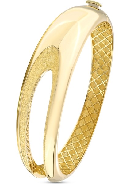 Tasarım Altın Kelepçe Bilezik - 14K fiyatları