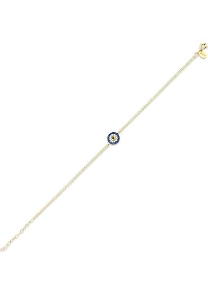 Altın Nazar Boncuklu Bileklik - 14K