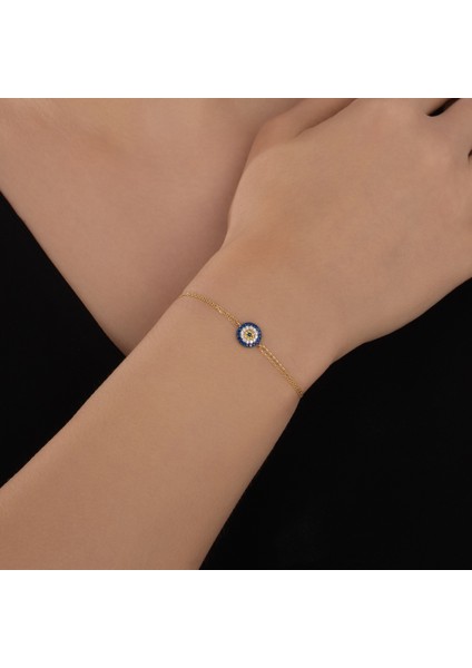 Altın Nazar Boncuklu Bileklik - 14K modelleri