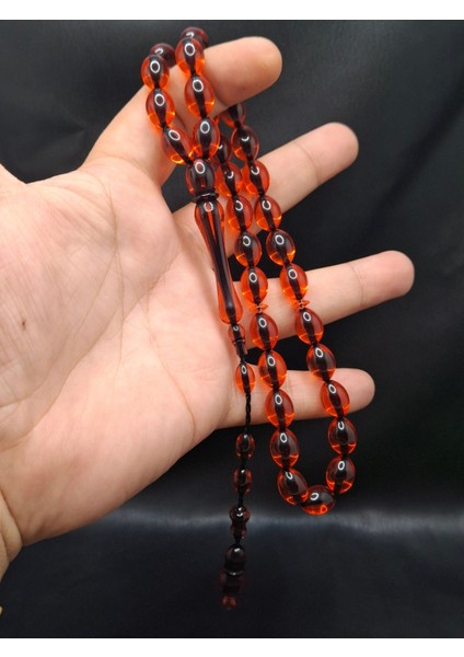 Özel Fuşya Renk Beyzi Kesim Toz Kehribar Tesbih fiyatları