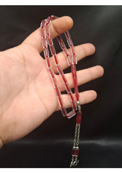 Içi Kırmızı Şeffaf Renk Kesme Kesim Toz Kehribar Tesbih fiyatları