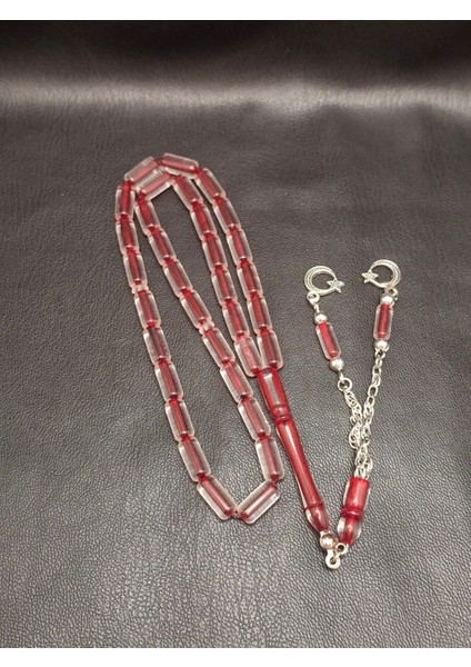 Içi Kırmızı Şeffaf Renk Kesme Kesim Toz Kehribar Tesbih modelleri