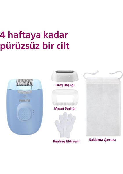 Epilasyon Cihazı, Taşınabilir Kompakt Tasarım, LED Işıklı Yıkanabilir Başlık, Masaj ve Tıraş fiyatları