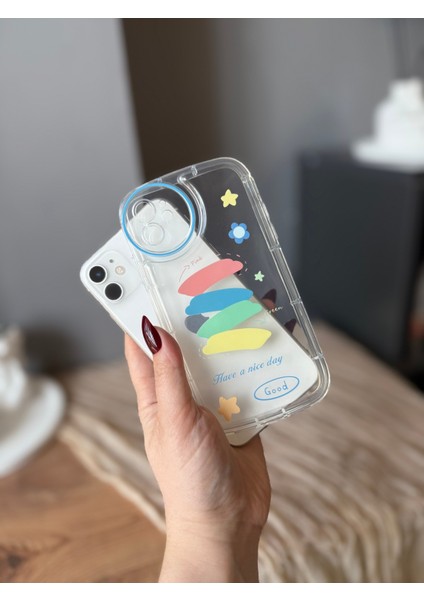 IPHONE 11 Kalın Şeffaf Renkli Desenli Kılıf fiyatları