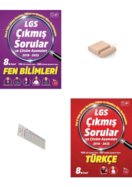 Lgs Çıkmış Sorular ve Çözüm Aşamaları 2018-2025 (Fen Türkçe ) +Telefon Tutucu+Çözüm Ayr
