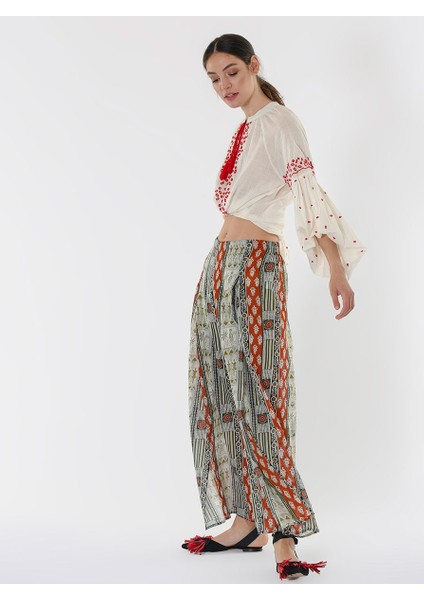 Etnik Desenli Renkli Pantolon Standart Renk Y1967105_089 modelleri