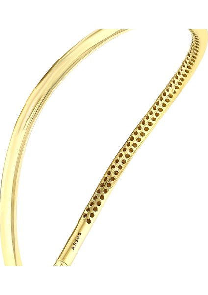 Altın Tasarım Kelepçe - 14K indirimleri