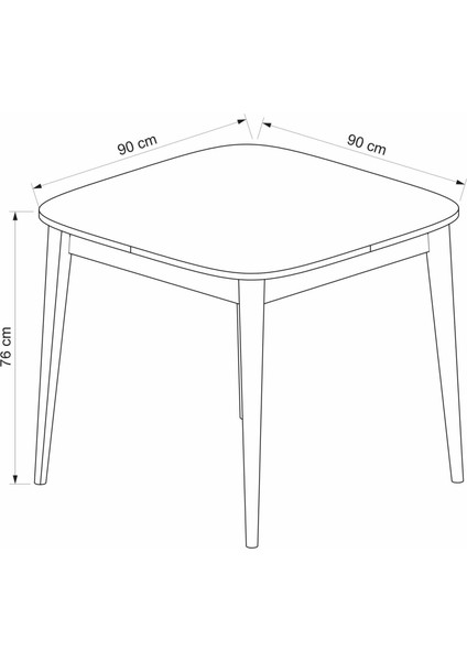 Florin Sabit Mutfak Masası - Beyaz