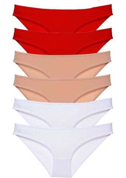 6 Adet Süper Eko Set Likralı Kadın Slip Külot 547