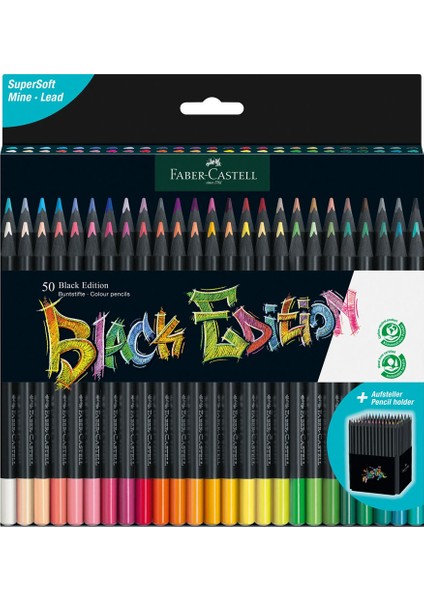 Faber Castell Black Edition Kuru Boya Seti 50 Renk
