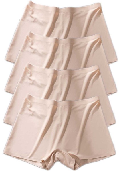 4 Adet Kadın Dikişsiz Görünmez Iz Yapmaz Mini Şort Boxer Ten fiyatları