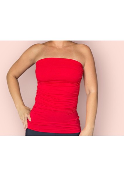 Straplez Örme Basic Kadın Atlet