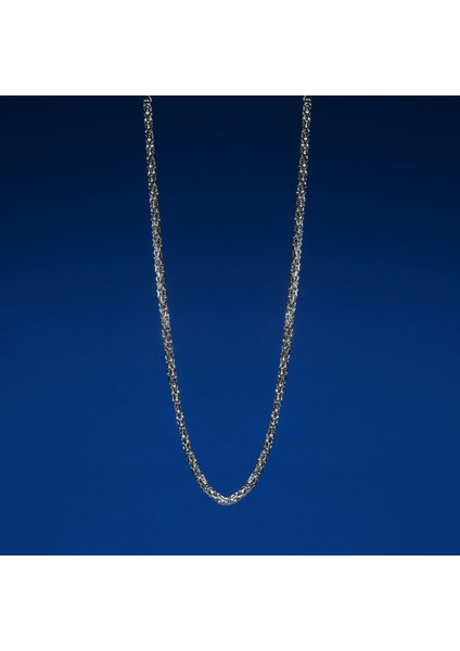 140 Mikron Naturel Kare Kral Gümüş Zincir fiyatları