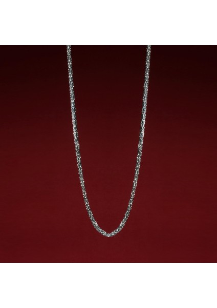 140 Mikron Naturel Kare Kral Gümüş Zincir modelleri