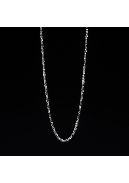 140 Mikron Naturel Kare Kral Gümüş Zincir fırsatları