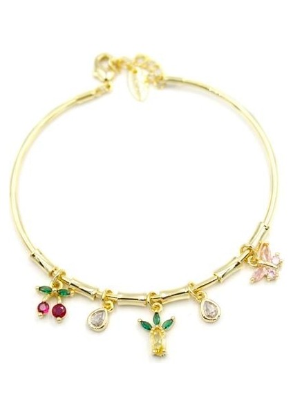 Ananas Charmlı Bilezik - Altın