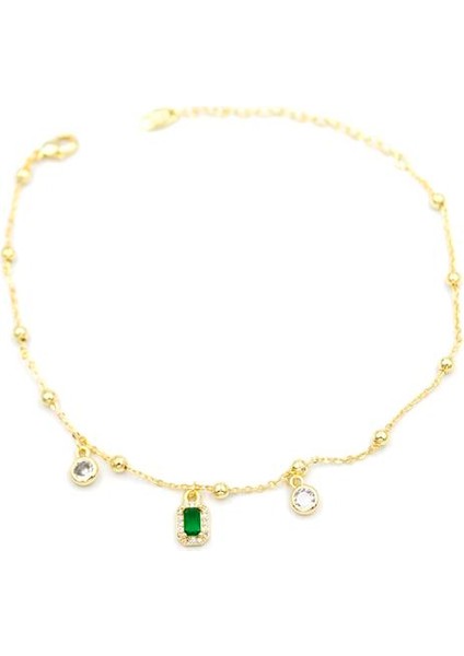 Renkli Taşlı Halhal - Yeşil fiyatları