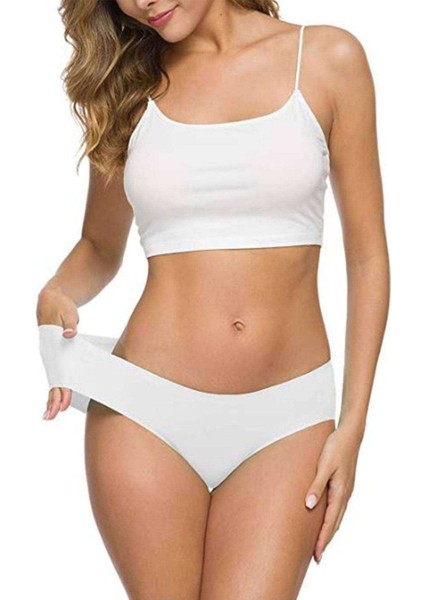 5 Adet Kadın Dikişsiz Lazer Kesim Esnek Iz Yapmayan Külot S4