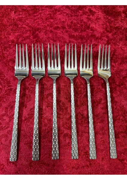 6'lı Lüx Hasır Yemek Çatalı ROYALEKS-69022 fiyatları