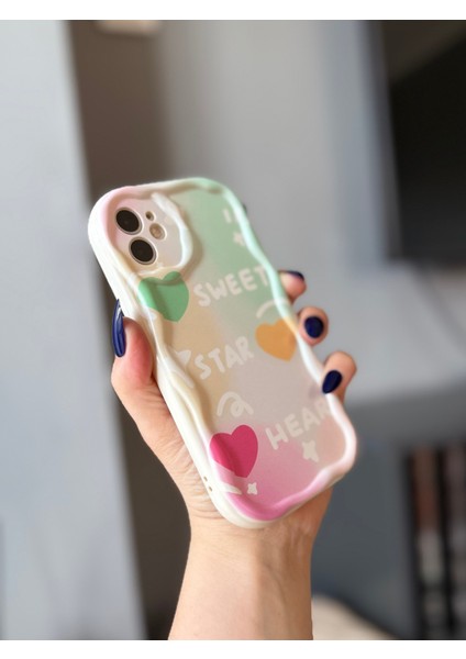 IPHONE 11 Renkli Kalp Desenli Kılıf fiyatları