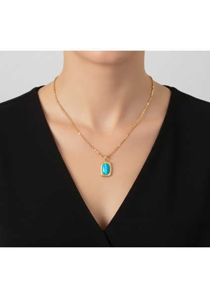 Doğal Taşlı Kadın Kolye, Zincir ile Birlikte Gönderilir Ve 3 Zincir Seçeneği