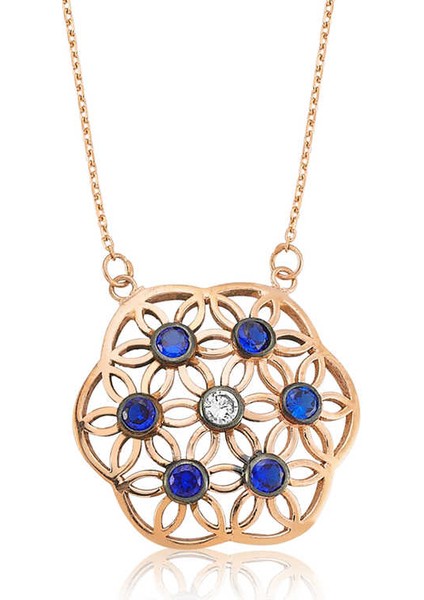 925 Ayar Gümüş Yaşam Çiçeği Kadın Gümüş Kolye PT2610182 (292292)