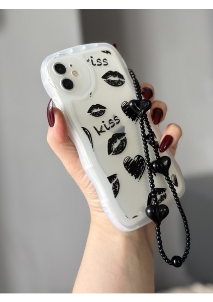 IPHONE 11 Charmlı Kalp Desenli Telefon Ipli Kılıf fiyatları