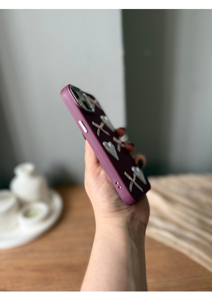 IPHONE 14 3D Fiyonk/kalp Dekorlu Kılıf modelleri